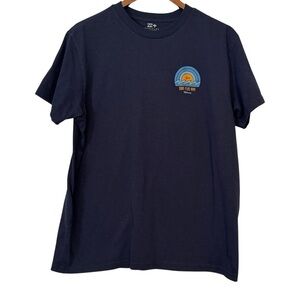 Billabong Navy Blue Short Sleeve Surf Tee with Graphic Design